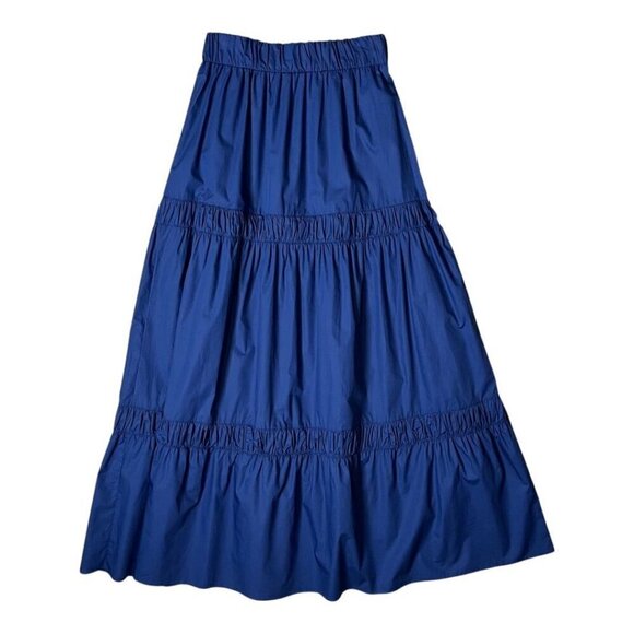 MISA Los Angeles Campos Blue Tiered Maxi Skirt NWT Size M MSRP $290 - Picture 2 of 6
